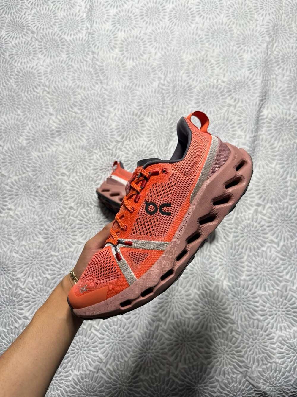 On Running Cloudsurfer Trail Flame Dustrose Running Shoes 10.5 Men’s